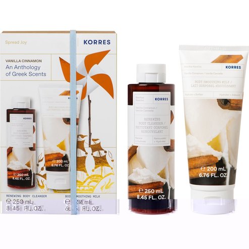 Korres Promo Vanilla Cinnamon Body Smoothing Milk 200ml & Body Cleanser 250ml