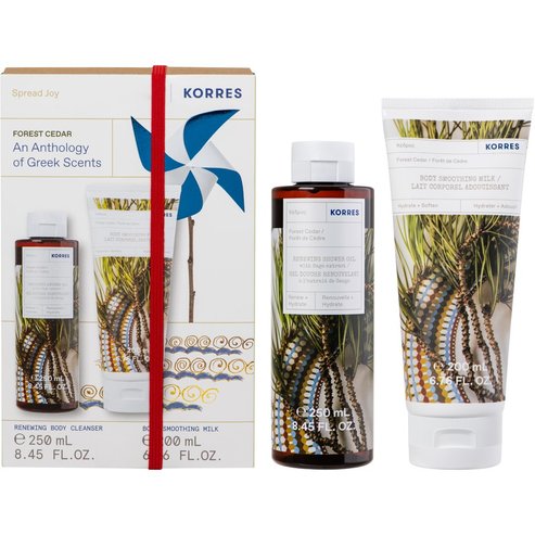 Korres Promo Forest Cedar Body Smoothing Milk Hydrate & Soften 200ml & Renewing Shower Gel 250ml