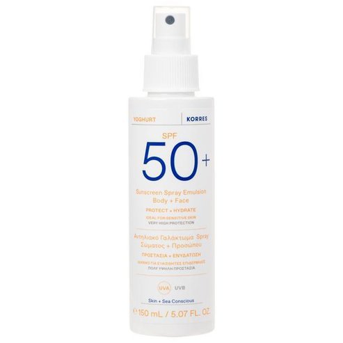 Korres Yoghurt Sunscreen Spray Emulsion Body & Face Protect & Hydrate Spf50+, 150ml