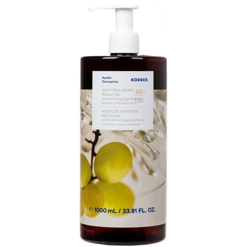 Korres With Purifying Sage Extract Santorini Grape Shower Gel 1000ml