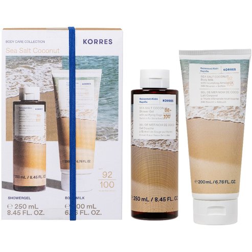 Korres Promo Sea Salt Coconut Shower Gel 250ml & Sea Salt Coconut & Nourishing Almond Oil Body Milk 200ml