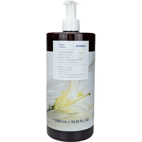 Korres With Purifying Sage Extract Neroli & Lily Shower Gel Хидратиращ, ревитализиращ душ гел с освежаващ аромат на нероли & крин 1L