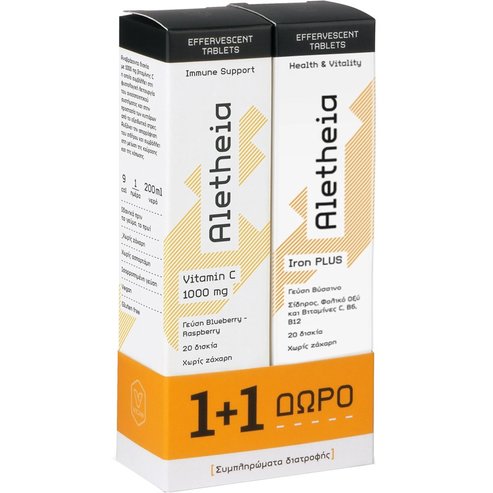 Vican Promo Aletheia  Iron Plus 20 Effer.tabs & Подарък Vitamin C 1000mg, 20 Effer.tabs