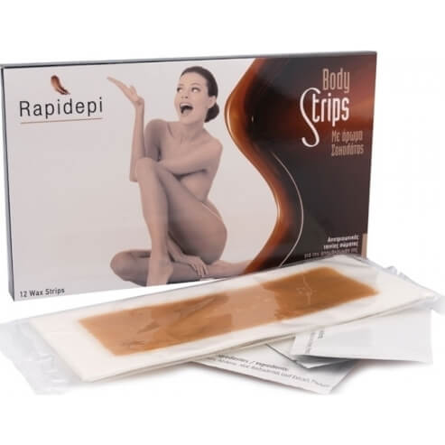 Vican Rapidepi Body Strips Депилиращи восъчни ленти за тяло с аромат на шоколад, 12 бр.
