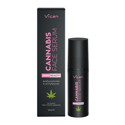 Vican Wise Beauty Cannabis Face Serum Интензивен подхранващ и хидратиращ серум за лице с органично конопено масло 30ml