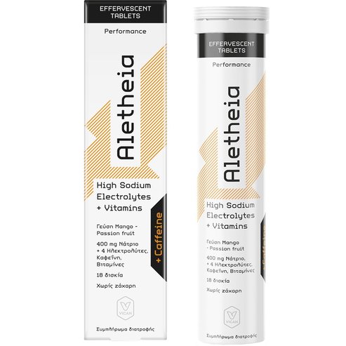 Vican Aletheia High Sodium Electrolytes + Vitamins + Caffeine 18 Effer.tabs