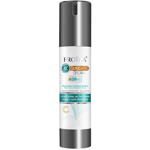 Froika Hyaluronic Acid Moisturization Antioxidant AC Suncare Cream Spf30 Хидратиращ крем с висока защита и хиалуронова киселина за мазна кожа, склонна към акне 50ml