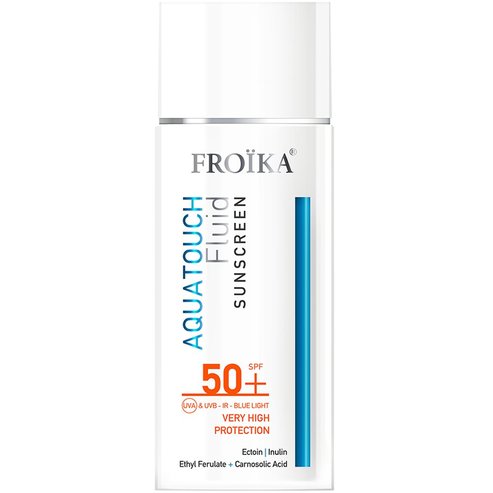 Froika Aquatouch Sunscreen Spf50+ Fluid Слънцезащитен крем за лице с много висока защита и тънка текстура за всички типове кожа 50ml