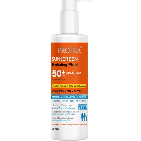 Froika Sunscreen Hydrating Fluid Antioxidant Spf50+, 250ml