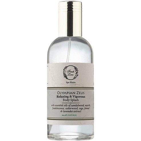 Fresh Line Spa Elixirs Olympian Zeus Relaxing & Vigorous Body Splash Ароматен Mist за тяло Olympian Zeus с етерични масла от сандалово дърво, смирна & тамян за релаксация & жизненост 100ml