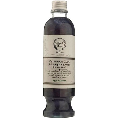 Fresh Line Spa Elixirs Olympian Zeus Relaxing & Vigorous Shower Wash Душ-гел за тяло с етерични масла от Сандалово дърво, Смирна & Тамян за релаксация & енергия 250ml