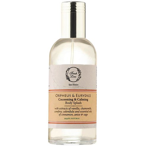 Fresh Line Spa Elixirs Orpheus & Eurydice Cocooning & Calming Body Splash Ароматен Mist за тяло Orpheus & Eurydice с етерични масла от канела, анасон & органично кокосово масло за релаксация & спокойствие 100ml
