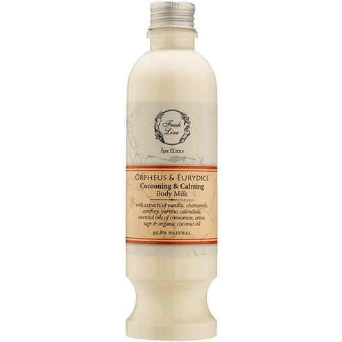 Fresh Line Spa Elixirs Orpheus & Eurydice Cocooning & Calming Body Milk Лосион за тяло с етерични масла от Канела, Анасон & Био кокосово масло за релаксация & спокойствие 250ml