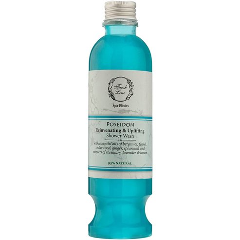 Fresh Line Spa Elixirs Poseidon Rejuvenating & Uplifting Shower Wash Душ гел с етерични масла от бергамот, кедрово дърво и джинджифил за ревитализация и стимулация 250ml