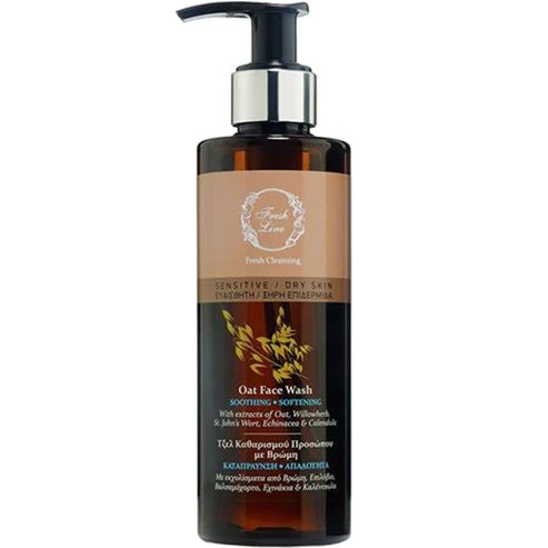 Fresh Line Soothing & Softening Oat Face Wash Gel Успокояващ почистващ гел с овес за лице & тяло, подходящ за чувствителна & суха кожа 220ml