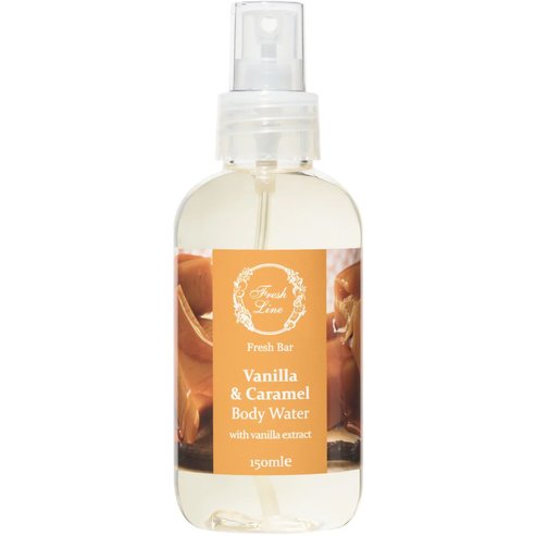 Fresh Line Fresh Bar Vanilla & Caramel Body Water Топла & Сладка Ароматна Вода за Тяло с Натурален Състав с Ванилия & Карамел 150ml