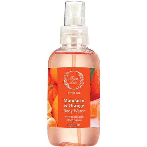 Fresh Line Fresh Bar Mandarin & Orange Body Water Освежаваща и ободряваща ароматна вода за тяло с натурален състав с Мандарина & Портокал 150ml