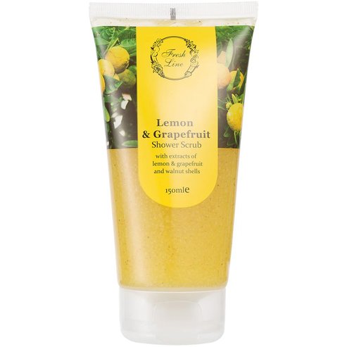 Fresh Line Lemon & Grapefruit Shower Scrub Свеж и ревитализиращ ексфолиант за тяло под душа с натурален състав с лимон и грейпфрут 150ml