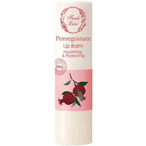 Fresh Line Nourishing & Protecting Pomegranate Lip Balm Балсам за устни с екстракт от нар, био масло от ший, масло от диво шипково дърво и екстракт от зелен чай 5,4g