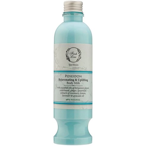 Fresh Line Spa Elixirs Poseidon Rejuvenating & Uplifting Body Milk Лосион за тяло с етерични масла от бергамот, кедрово дърво и джинджифил за ревитализация и стимулация 250ml