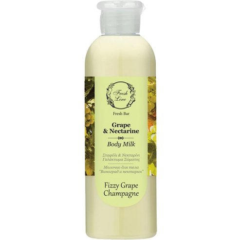 Fresh Line Fresh Bar Grape & Nectarine Body Milk Освежаващ и възхитителен натурален лосион за тяло с грозде и нектарина 200ml - Fizzy Grape Champagne