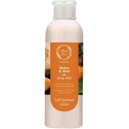 Fresh Line Fresh Bar Melon & Mint Fruity Summer Gelato Body Milk Ароматно & плодово мляко за тяло с натурална формула с пъпеш & мента 200ml