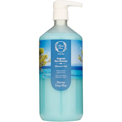 Fresh Line Fresh Bar Aegean Sea Breeze Shower Gel Marine Deep Blue Освежаващ и летен душ-гел за тяло с натурален състав с Морски бриз от Егейско море 1Lt
