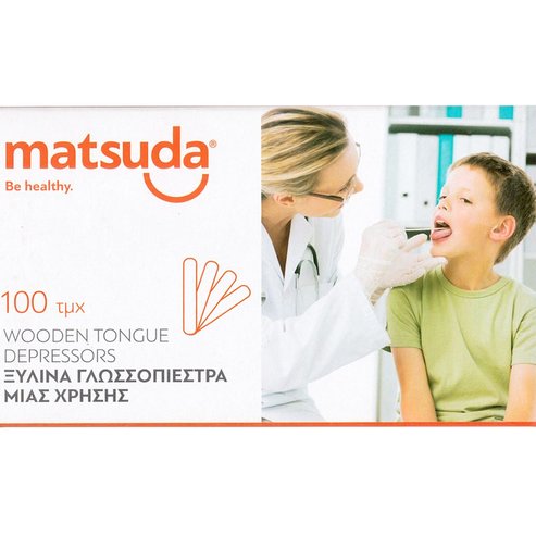 Matsuda NON Sterile Single Use Wooden Tongue Depressores 100 бр