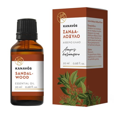 Kanavos Sandalwood Essential Oil 20ml - Сандалово дърво