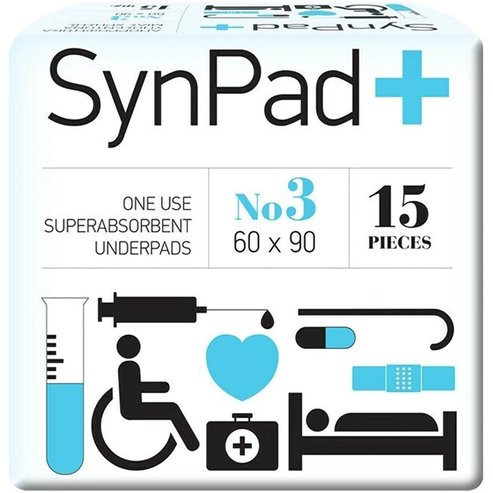 Synpad One Use Superabsorbent Underpads 60x90cm Νο3, 15 бр