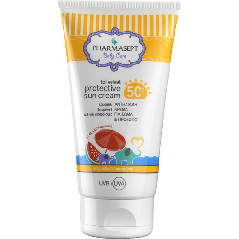 Pharmasept Tol Velvet Protective Sun Cream Spf50+ 150ml Слънцезащитен крем за лице и тяло