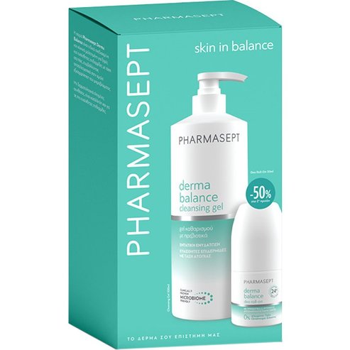 Pharmasept Promo Derma Balance Cleansing Gel 500ml & Deo Roll-On 50ml
