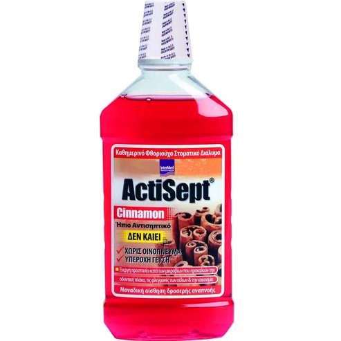 Actisept Cinnamon Mouthwash Лека антисептична ежедневна вода за уста с аромат на канела 500ml