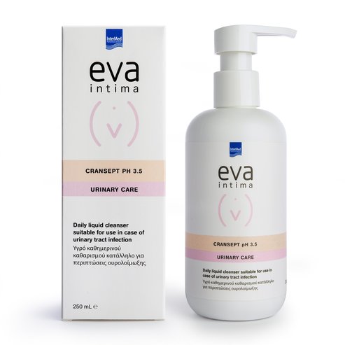 Eva Intima Cransept PH3.5 Urinary Care Ежедневна почистваща течност за чувствителните зони, подходяща за UTI 250ml