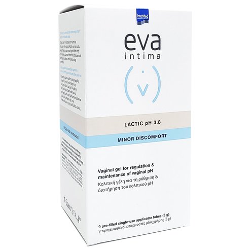 Eva Intima Lactic pH 3.8 Minor Discomfort Vaginal Gel Вагинален гел за регулиране и съхранение на вагината pH 9 Appl.Tubes x 5gr