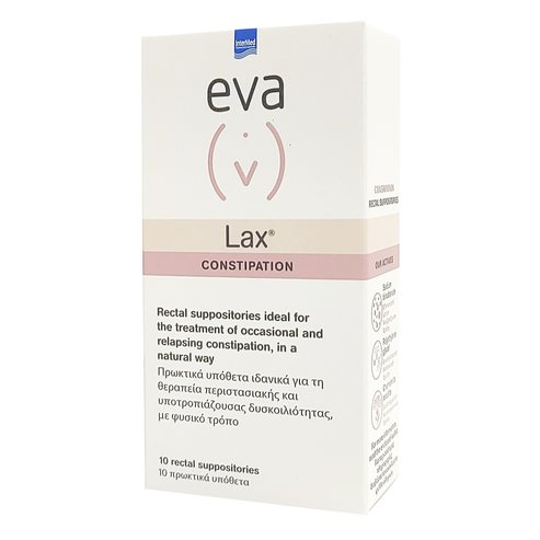 Eva Lax Constipation Ефервесцентни супозитории за незабавно и физическо облекчаване на запек 10 броя