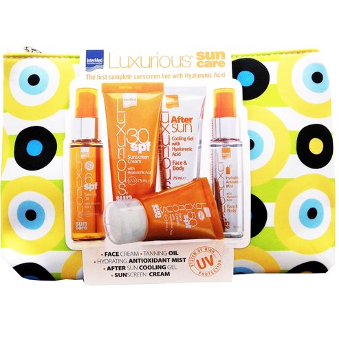 Luxurious Set Face Cream Spf50 40ml & Sunscreen Cream Spf30 75ml & After Sun 75ml & Tanning Oil Spf6 50ml & Hydrating Mist 50ml