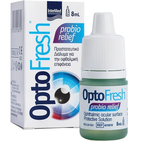 Intermed OptoFresh Probio Relief Очни капки за защита при сухота в очите, блефарит, конюнктивит & хирургични интервенции 8ml