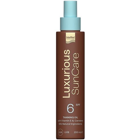 Luxurious Sun Care Tanning Oil With Vitamins A&E Spf6, 200ml
