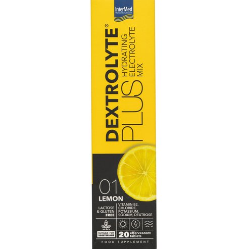 Intermed Dextrolyte Plus Hydrating Electrolyte Mix 20 Effer.tabs - 01 Lemon