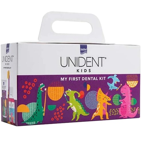 Intermed Unident Kids Promo Toothpaste 1400ppm Fluoride 6+ Years Bubblegum Flavor 50ml & Mouthwash 100ppm Fluoride Bubblegum Flavor 100ml & 3+ Years Children\'s Toothbrush 1 брой - Лилава