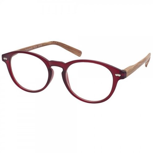 Eyelead Унисекс очила за четене Bordeaux с дървена ръка Ε186