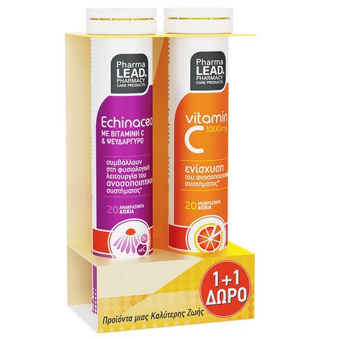Pharmalead Echinacea 20Effer.tabs + Подарък Vitamin C 1000mg 20Effer.tabs