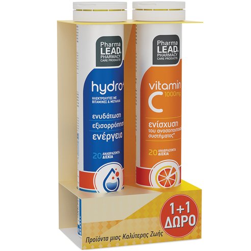 Pharmalead PROMO PACK Hydro+ 20Effer.tabs & Подарък Vitamin C 1000mg 20 Effer.tabs