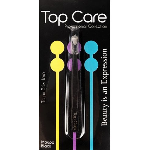 Top Care Tweezers Straight Tip 1 брой - черен