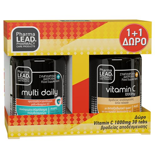 Pharmalead PROMO PACK Multi Daily 30tabs & Подарък Vitamin C 1000mg 30tabs