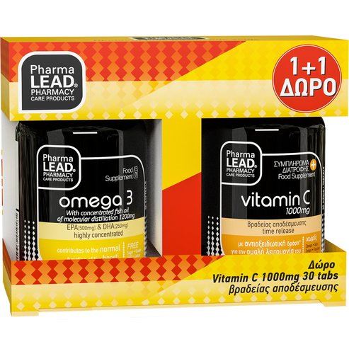 Pharmalead PROMO PACK Omega 3 30 Softgels & Подарък Vitamin C 1000mg 30tabs