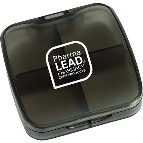 Pharmalead Подарък 4 Compartment Pill Box Black 1 бр