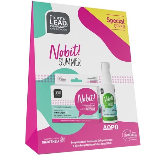 Pharmalead Promo Nobit Insect Repellent Patches 24 бр & Подарък Insect Repellent Lotion Spray 30ml