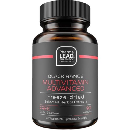 Pharmalead Black Range Multivitamin Advanced Хранителна добавка с мощна мултивитаминна формула за укрепване на организма Хранителна добавка с мултивитамини, минерали & растителни екстракти за подкрепа на имунитета & общо тонизиране & благополучие
